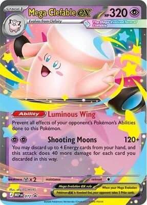Mega Clefable ex - 072 — MEP Black Star Promos #072