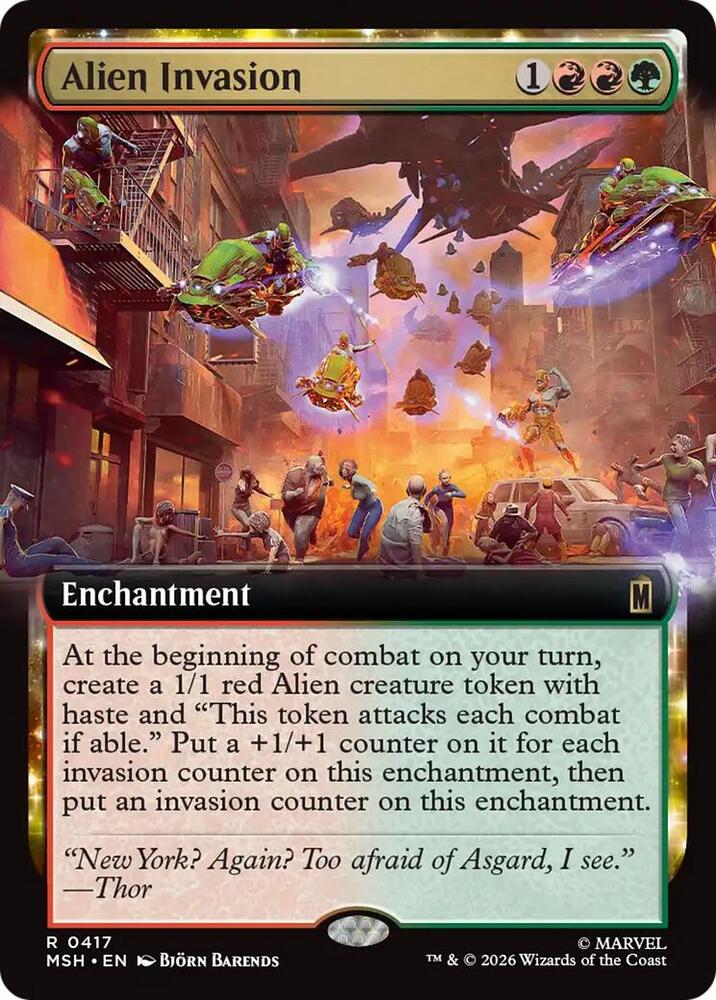 FaB invoke yendrurai 2枚　marvel Alien Invasion (Extended Art) - Marvel Super Heroes - Magic: The