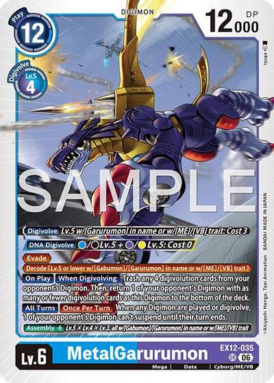 MetalGarurumon Digital World Shambala card price