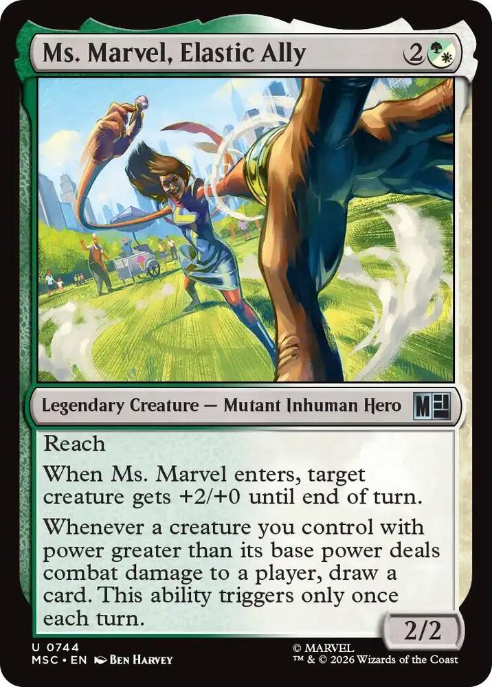 Ms. Marvel, Elastic Ally 744 card