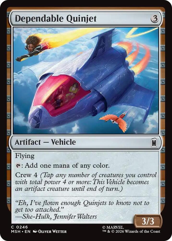 Dependable Quinjet - Marvel Super Heroes - Magic: The Gathering