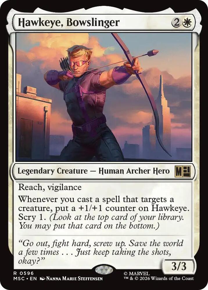 Hawkeye, Bowslinger 596 card