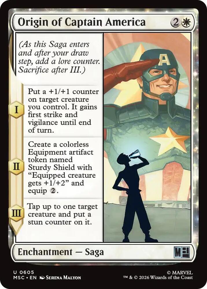 Origin of Captain America 605 card
