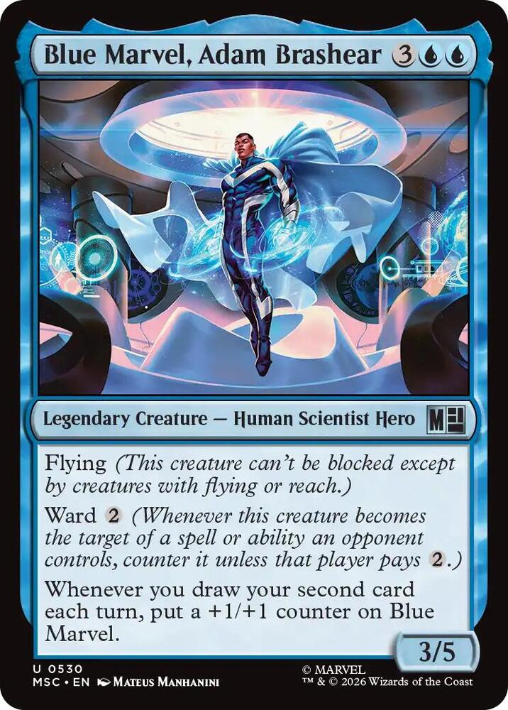 その他 FAB Response (Blue) Marvel Cold Foil Blue Marvel, Adam Brashear - Commander: Marvel Super Heroes