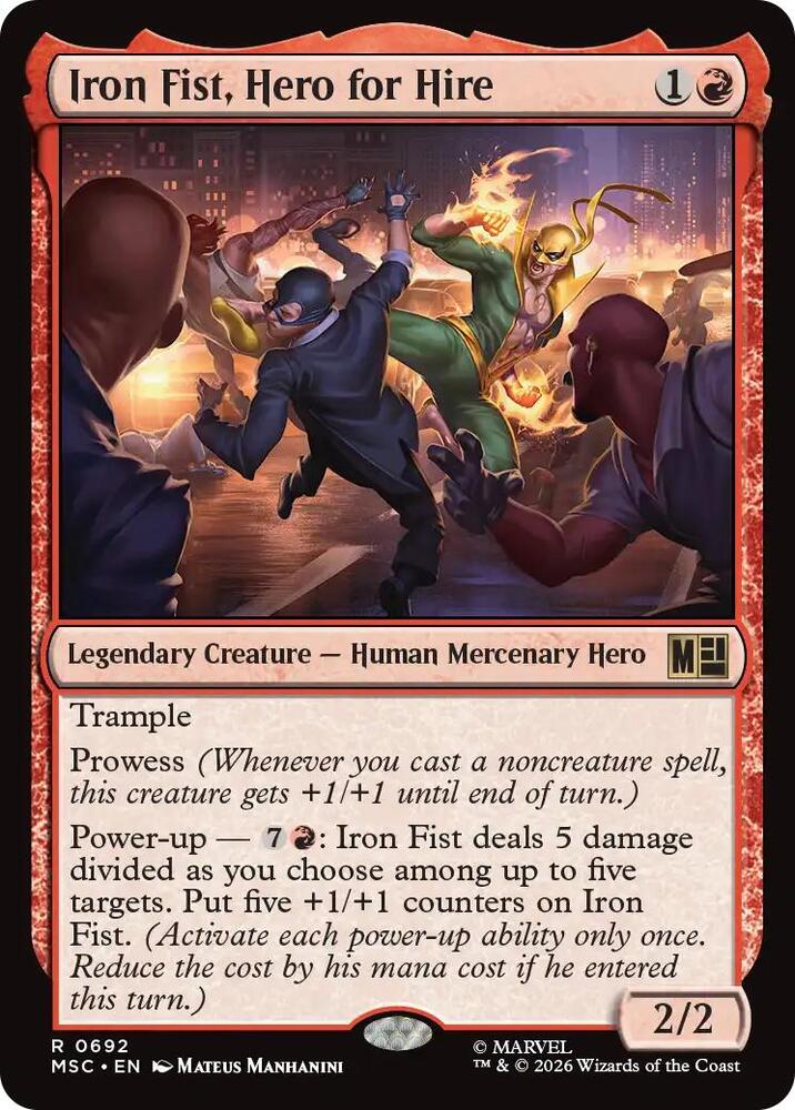 Iron Fist, Hero for Hire 692 card