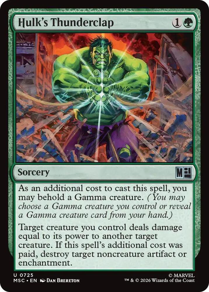 Hulk's Thunderclap 725 card
