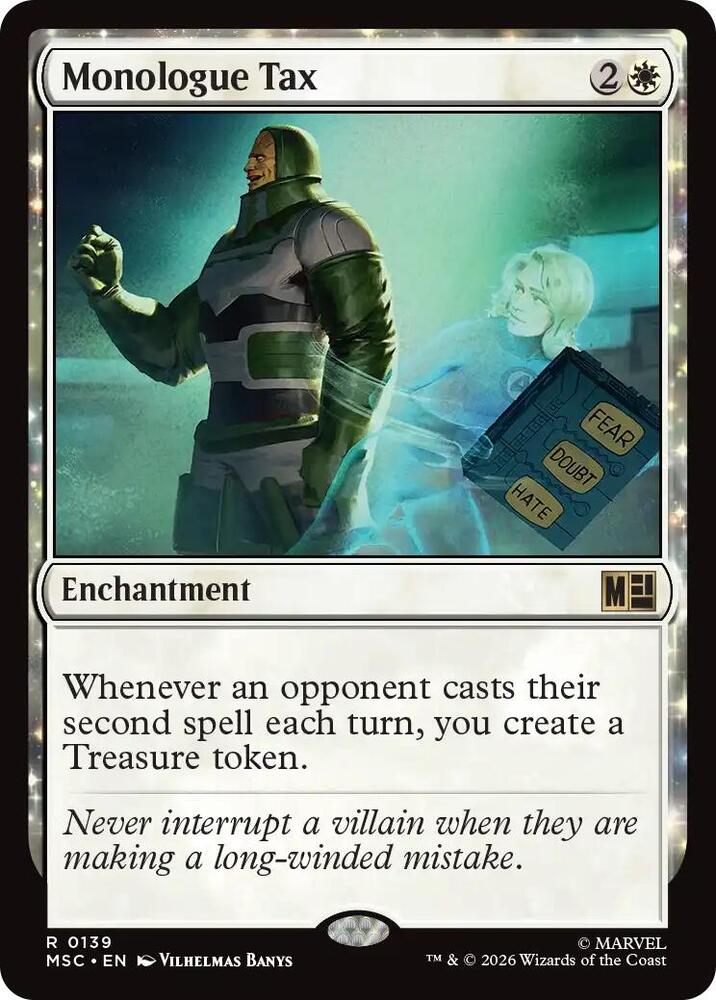 Monologue Tax 139 card