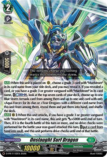 Onslaught Surf Dragon - D Promo Cards - Cardfight Vanguard