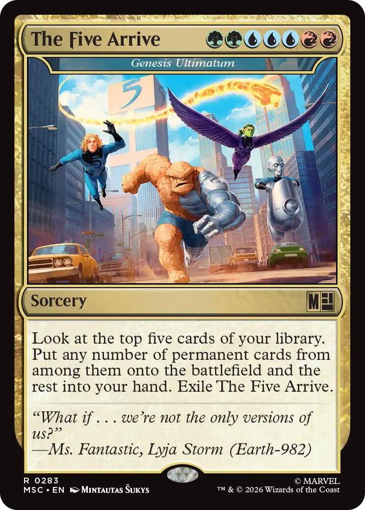 The Five Arrive 283 card