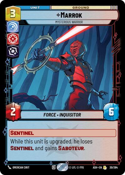 Marrok - Mysterious Warrior Ashes of the Empire Rare Star Wars Unlimited card — value and price