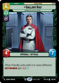 Gallius Rax - Counselor to the Empire