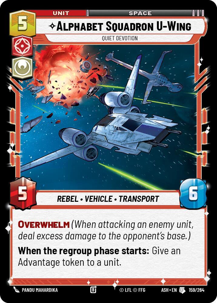 スターウォーズカード Alphabet Squadron U-Wing - Quiet Devotion - Ashes of the Empire