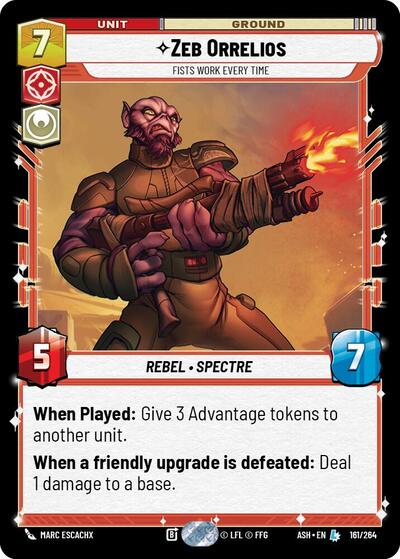 Zeb Orrelios - Fists Work Every Time card