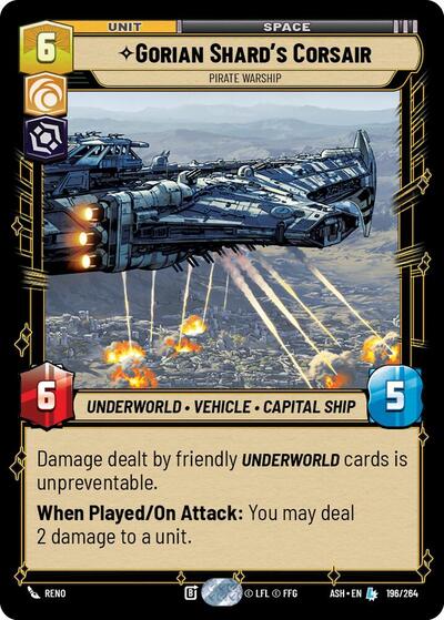 Gorian Shard's Corsair - Pirate Warship card