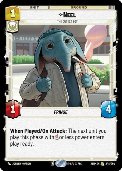 Neel - The Cutest Boy Ashes of the Empire Rare Star Wars Unlimited card — value and price