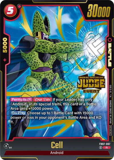 Cell (Judge Pack (Event Judge) 05) Tournament and Championship Promos Rare Dragon Ball card — value and price