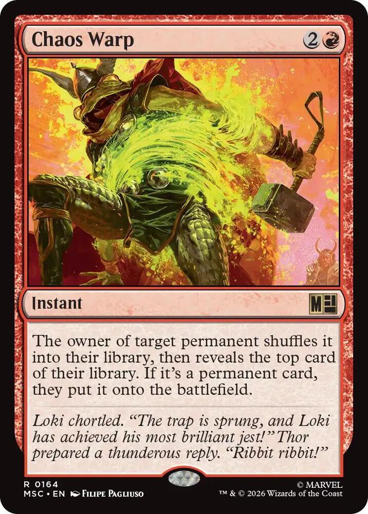 Chaos Warp (Surge Foil) - Commander: Marvel Super Heroes - Magic