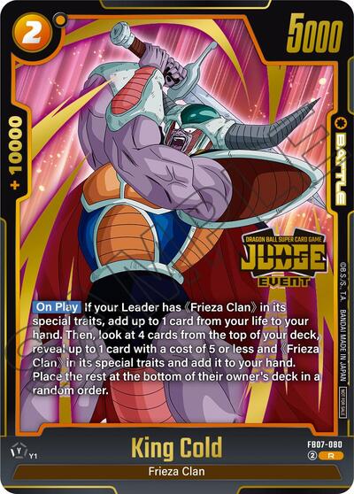 King Cold (Judge Pack (Event Judge) 05) Tournament and Championship Promos Rare Dragon Ball card — value and price