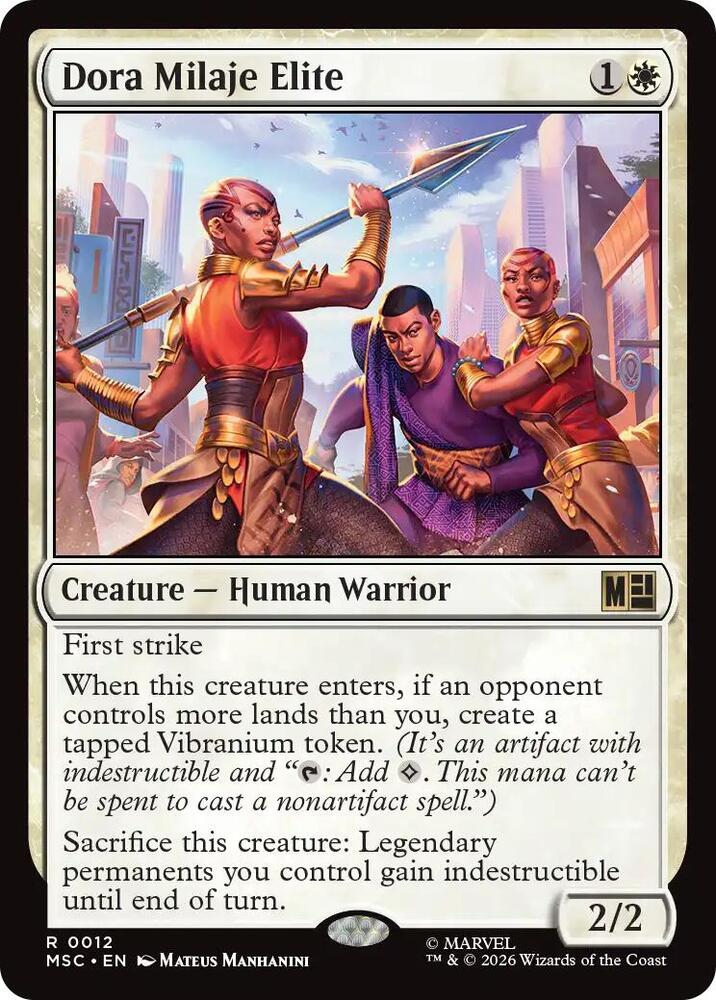 Dora Milaje Elite 12 card