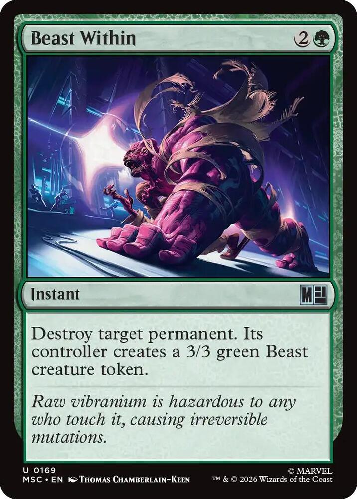 Beast Within (Surge Foil) - Commander: Marvel Super Heroes - Magic