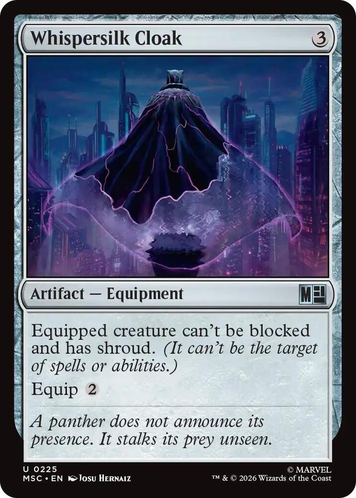 Whispersilk Cloak (Surge Foil) - Commander: Marvel Super Heroes