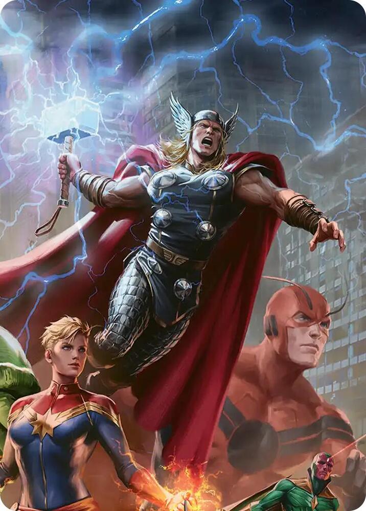 Thor, Guardian of Midgard Art Card - Art Series: Marvel Super