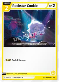 Rockstar Cookie #BS1-030 from Brave Beginning Pokemon card image
