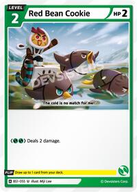 Red Bean Cookie #BS1-055 from Brave Beginning Pokemon card image