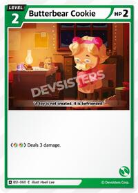 Butterbear Cookie #BS1-060 from Brave Beginning Pokemon card image
