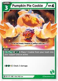 Pumpkin Pie Cookie (SEC) #BS1-071 from Brave Beginning Pokemon card image