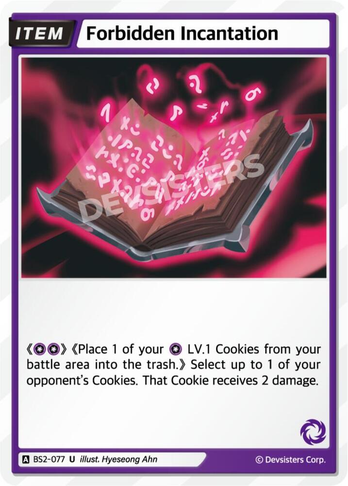 Forbidden Incantation - Brave Beginning - CookieRun: Braverse TCG