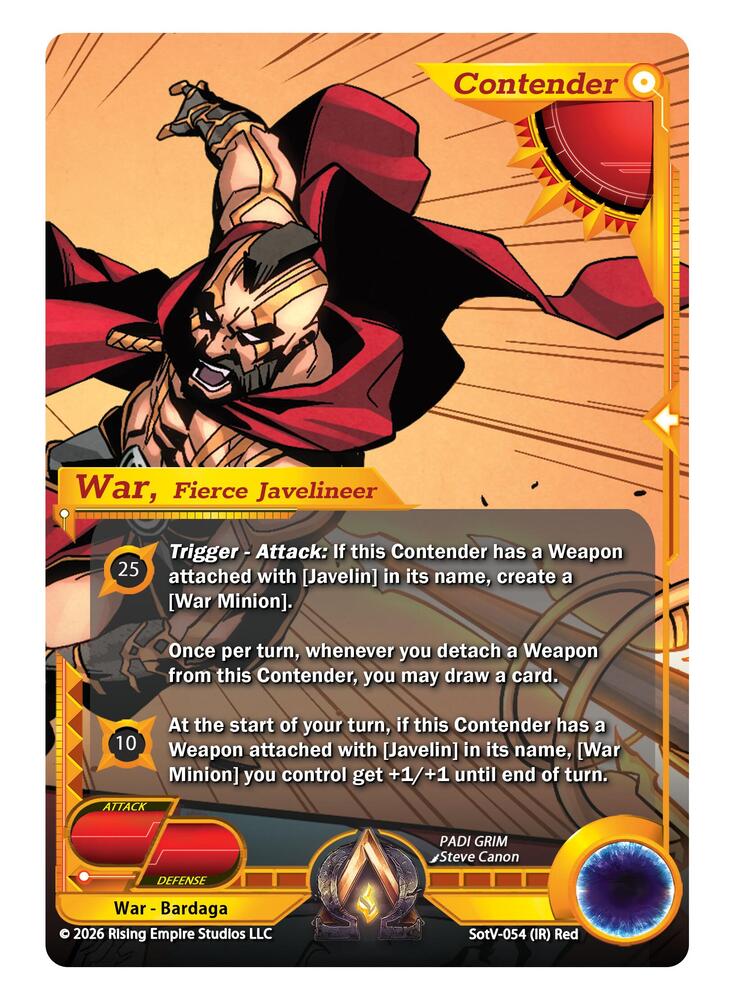War, Fierce Javelineer - Spoils of the Vault - Alpha Clash