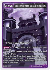 Resolute Dark Cacao Kingdom #BS3-120 from Age of Heroes and Kingdoms Pokemon card image