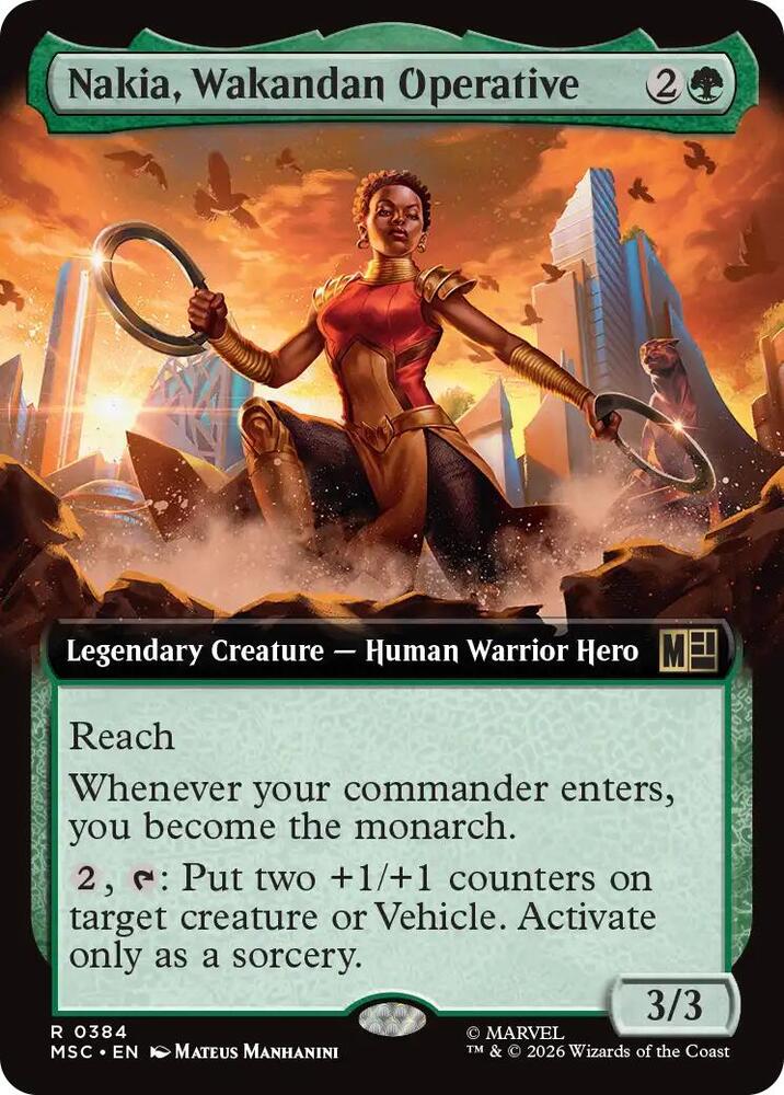 Nakia, Wakandan Operative (Extended Art) - Commander: Marvel Super