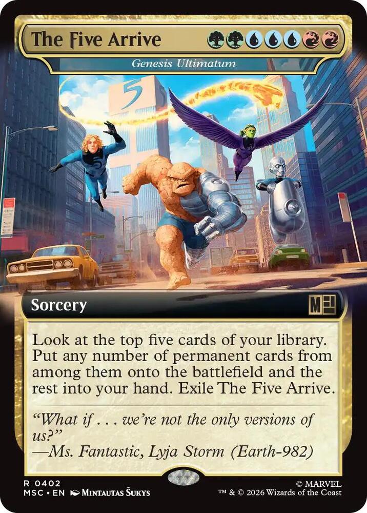 The Five Arrive 402 card