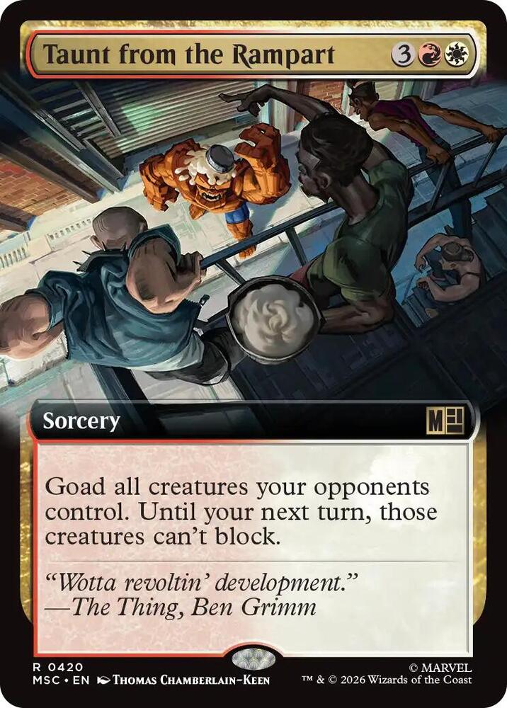 Taunt from the Rampart (Extended Art) 420 card
