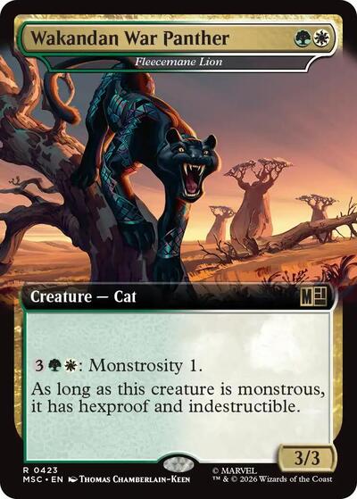 Wakandan War Panther Fleecemane Lion Extended Art