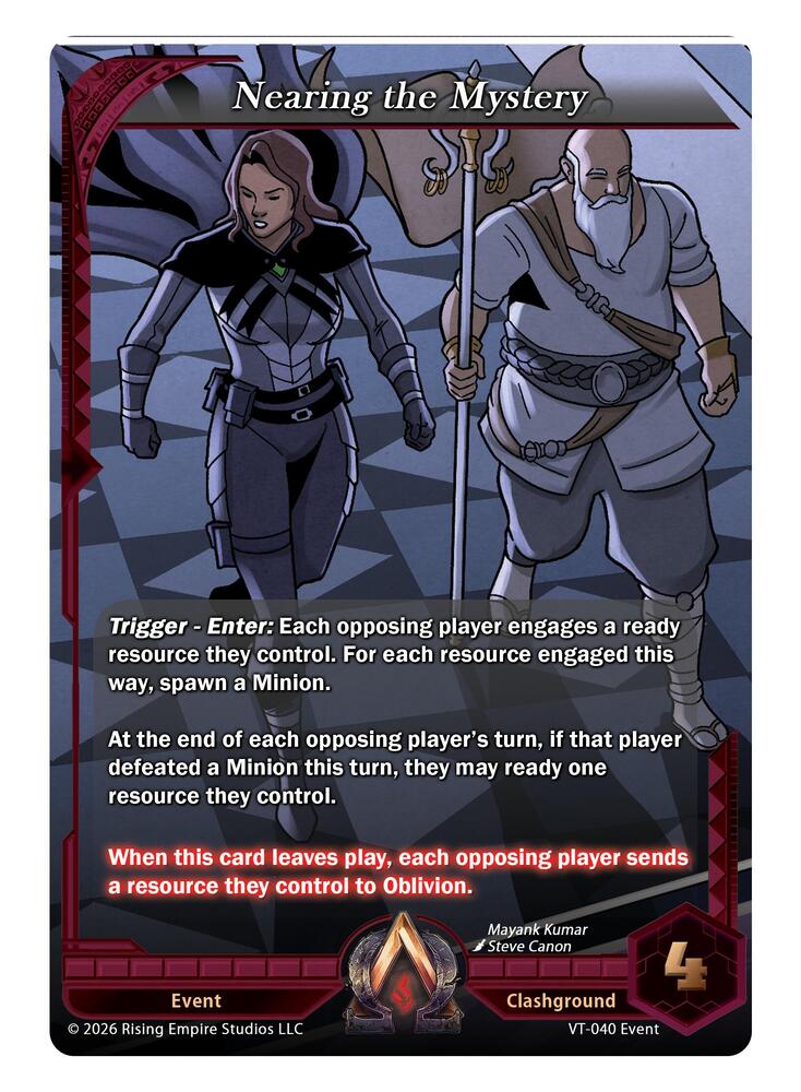 Nearing the Mystery - The Vault Trials - Alpha Clash - TCGplayer.com