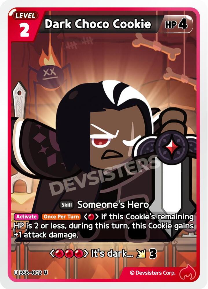 Dark Choco Cookie (002) - Arena of Glory - CookieRun: Braverse TCG