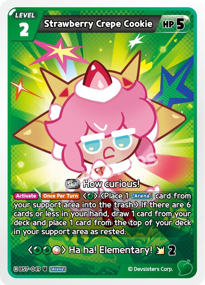 Strawberry Crepe Cookie - Arena of Glory - CookieRun: Braverse TCG
