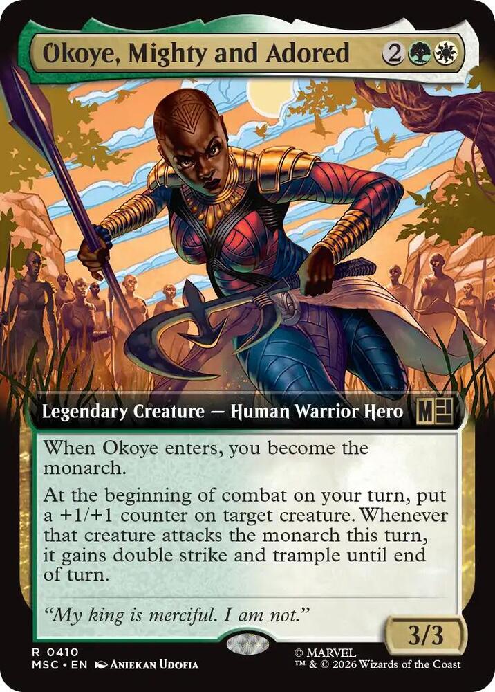 Okoye, Mighty and Adored (Extended Art) 410 card