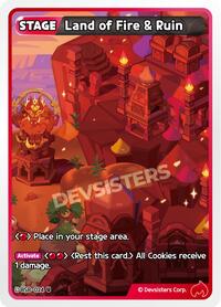 Land of Fire & Ruin #BS8-024 from A Game of Truth and Deceit Pokemon card image