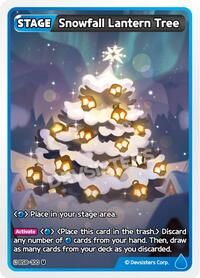 Snowfall Lantern Tree #BS8-100 from A Game of Truth and Deceit Pokemon card image