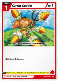 Carrot Cookie #ST1-004 from Starter Deck Assortment 1 Pokemon card image