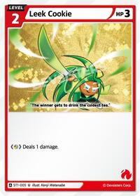 Leek Cookie #ST1-005 from Starter Deck Assortment 1 Pokemon card image
