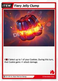 Fiery Jelly Clump #ST1-019 from Starter Deck Assortment 1 Pokemon card image