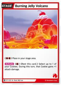 Burning Jelly Volcano #ST1-022 from Starter Deck Assortment 1 Pokemon card image
