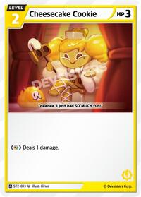 Cheesecake Cookie #ST2-013 from Starter Deck Assortment 1 Pokemon card image