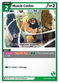 Muscle Cookie #ST3-001 from Starter Deck Assortment 1 Pokemon card image