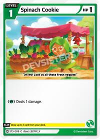 Spinach Cookie #ST3-008 from Starter Deck Assortment 1 Pokemon card image